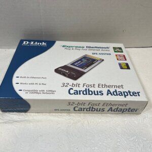 New D-Link CardBus Adapter 10/100 Fast Ethernet PC Card DFE-690TXD 32 Bit